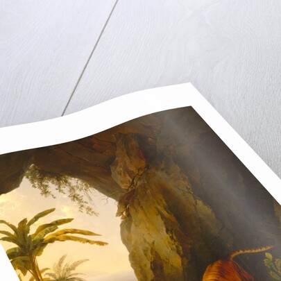 Tiger in a Cave Tropical by Jacques-Laurent Agasse
