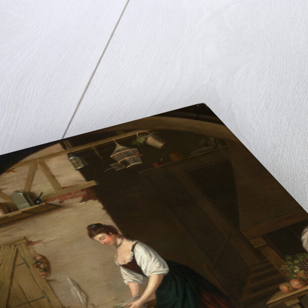 Girl Bundling Asparagus A girl bundling asparagus for market, John Atkinson by John Atkinson