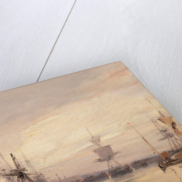 French harbor scene by Anonymous