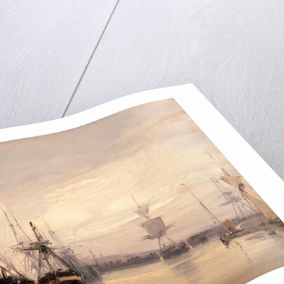 French harbor scene by Anonymous