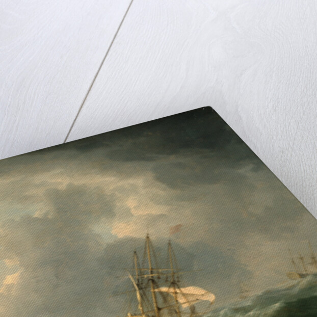 English Ships Running before a Gale by Charles Brooking