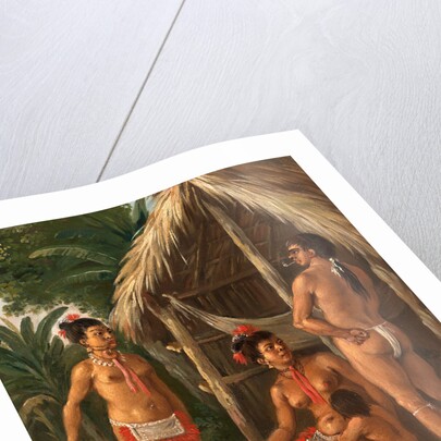 A Leeward Islands Carib family outside a Hut by Agostino Brunias