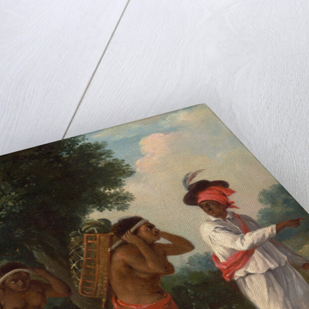 West Indian Man of Color, Directing Two Carib Women with a Child by Agostino Brunias