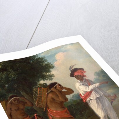 West Indian Man of Color, Directing Two Carib Women with a Child by Agostino Brunias