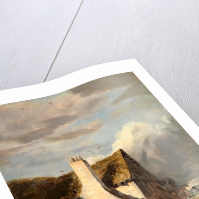 Cottage by a country lane by Sir Augustus Wall Callcott