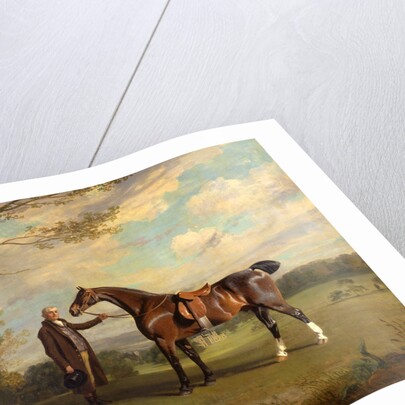 The Earl of Shrewsbury's Groom Holding a Hunter by Henry Bernard Chalon