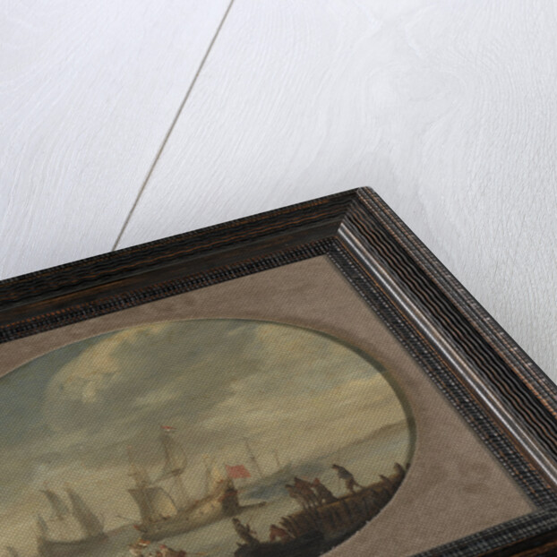 Armed Merchantmen off the Dutch Coast Preparing to Set Sail by De Verwer