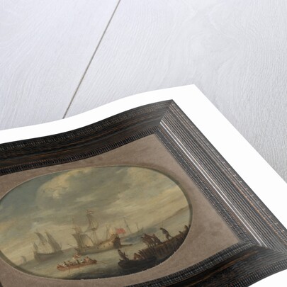 Armed Merchantmen off the Dutch Coast Preparing to Set Sail by De Verwer