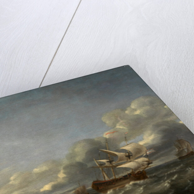 Men of War in a Stiff Breeze by Jan Theunisz Blankerhoff