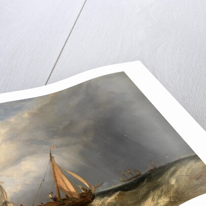 A Dutch Barge and Merchantmen Running out of Rotterdam by Clarkson Stanfield