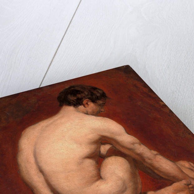 Male Nude, Kneeling, from the Back by William Etty