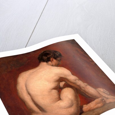 Male Nude, Kneeling, from the Back by William Etty