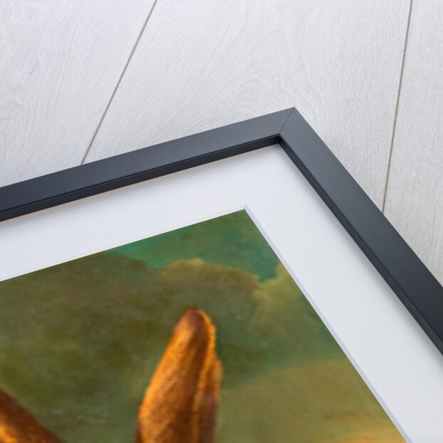 Hare Hunting A Rabbit with Hunter and Dog in the Background by Philip Reinagle