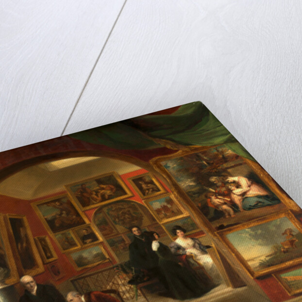 The Interior of the British Institution Gallery by John Scarlett Davis