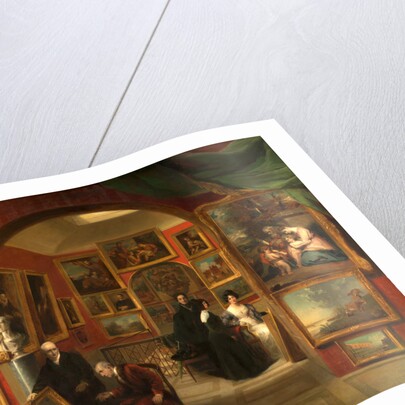 The Interior of the British Institution Gallery by John Scarlett Davis