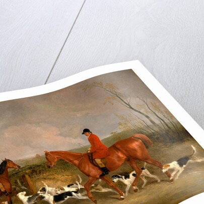 George Mountford, Huntsman to the Quorn, and W. Derry, Whipper-In, at John O'Gaunt's Gorse, near Melton Mowbray by Richard Barrett Davis