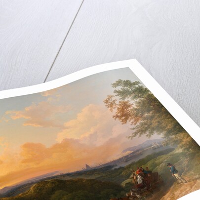 The Evening Coach, London in the Distance by Philippe-Jacques de Loutherbourg