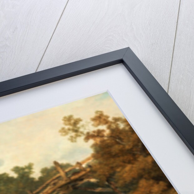 A View near Matlock, Derbyshire with Figures Working beneath a Wooden Conveyor by Philippe-Jacques de Loutherbourg