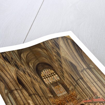 Interior View of Westminster Abbey on the Commemoration of Handel, Taken from the Manager's Box, London by Edward Edwards