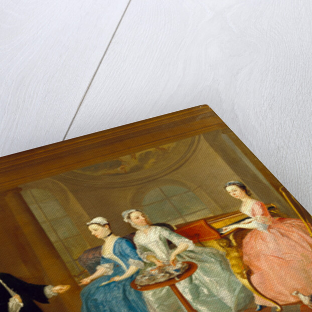 A Family Being Served with Tea by Anonymous