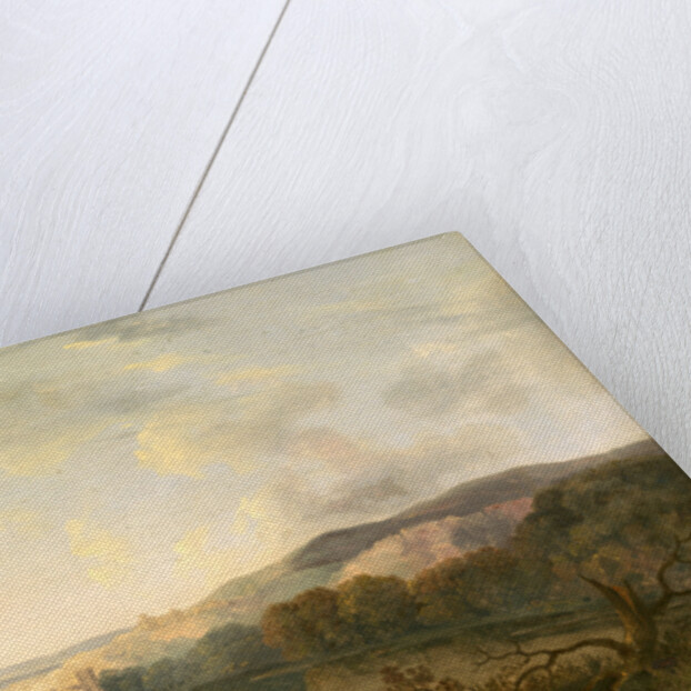 A View of a Lake with Fishermen by William Groombridge