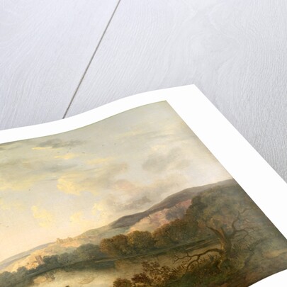 A View of a Lake with Fishermen by William Groombridge