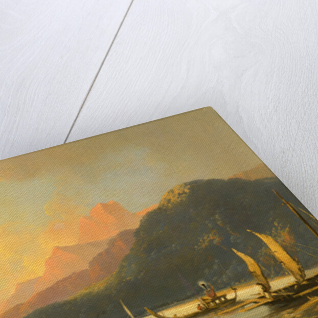 Tahitian War Galleys in Matavai Bay, Tahiti Matavai Bay in the Island of Otaheite, Tahiti by William Hodges