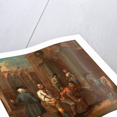 Sign for a paviour by William Hogarth