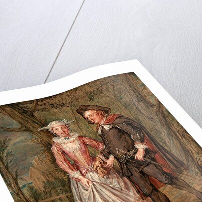 Lovers in a park by Marcellus Laroon the Younger