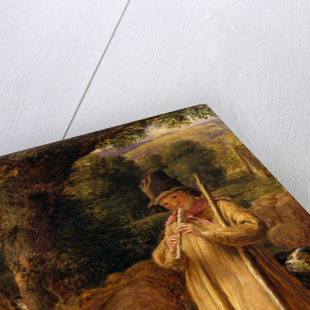 Shepherd Boy Playing a Flute by John Linnell