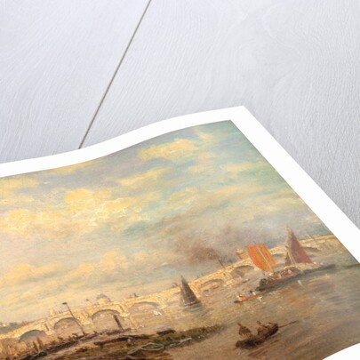 The Thames and Waterloo Bridge from Somerset House by London Frederick Nash