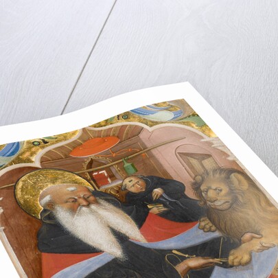 Saint Jerome Extracting a Thorn from a Lion's Paw by Master of the Murano Gradual