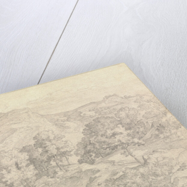 A View of Civitella from the Serpentara next to Olevano by Heinrich Reinhold