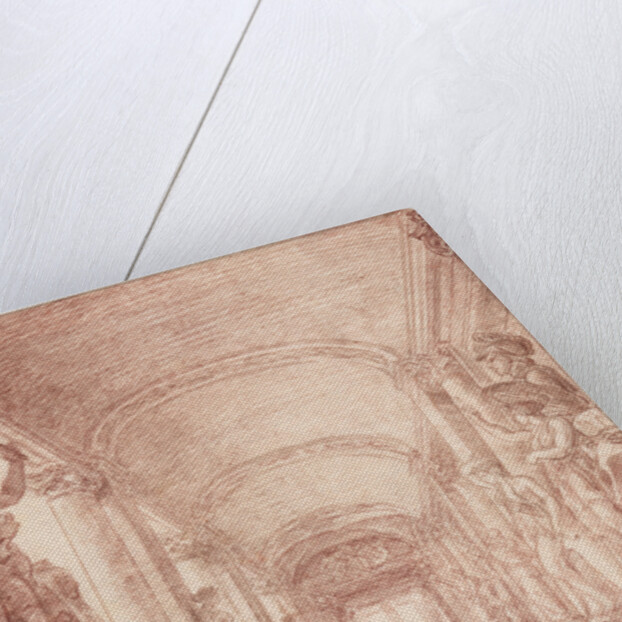 A Draftsman in the Capitoline Gallery by Hubert Robert