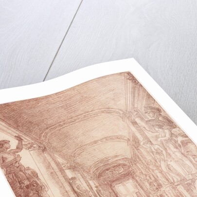 A Draftsman in the Capitoline Gallery by Hubert Robert