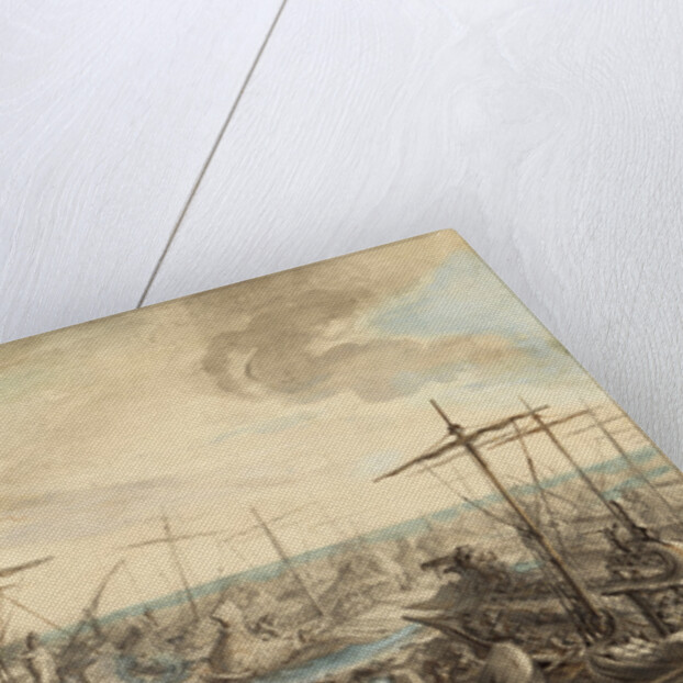 The Roman Fleet Victorious over the Carthaginians at the Battle of Cape Ecnomus by Gabriel Jacques de Saint-Aubin