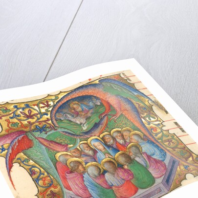 Initial A: Pentecost by Stefano da Verona