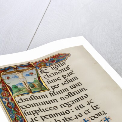 Initial T: The Crucifixion by Matteo da Milano