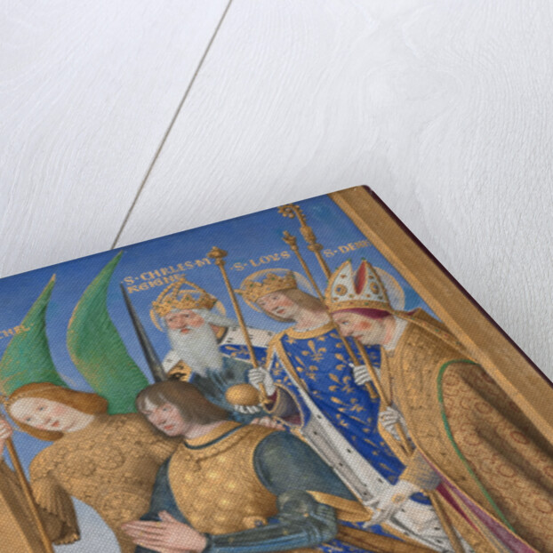 Louis XII of France Kneeling in Prayer, Accompanied by Saints Michael, Charlemagne, Louis, and Denis by Jean Bourdichon