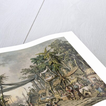 Market Scene in an Imaginary Oriental Port by Jean-Baptiste Pillement