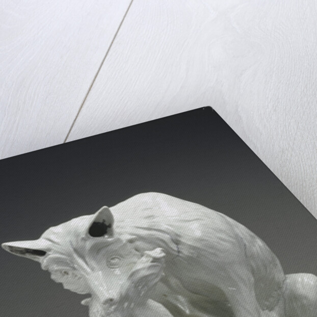 A Fox with a Chicken by Meissen Porcelain Manufactory