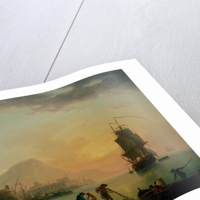 A Calm at a Mediterranean Port by Claude-Joseph Vernet