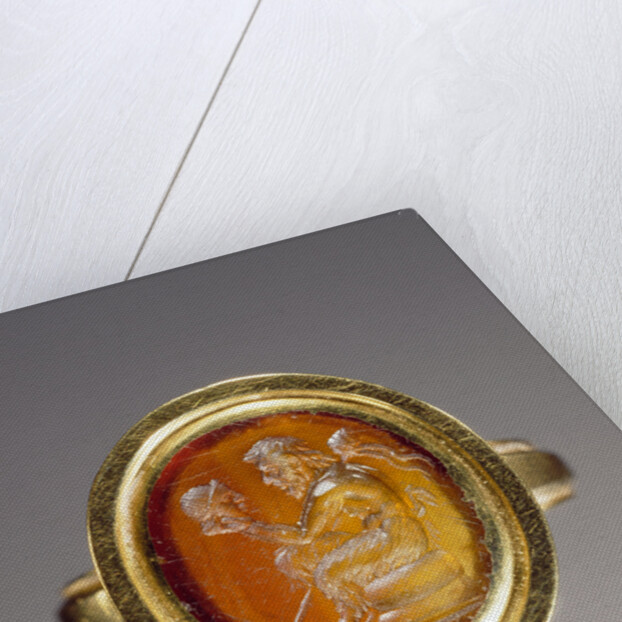 Engraved gem set into a ring by Anonymous