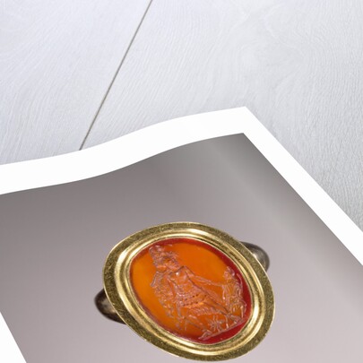 Engraved gem set into a ring by Anonymous