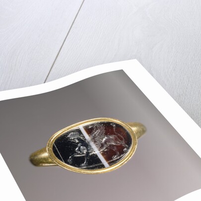 Engraved gem set into a ring by Anonymous