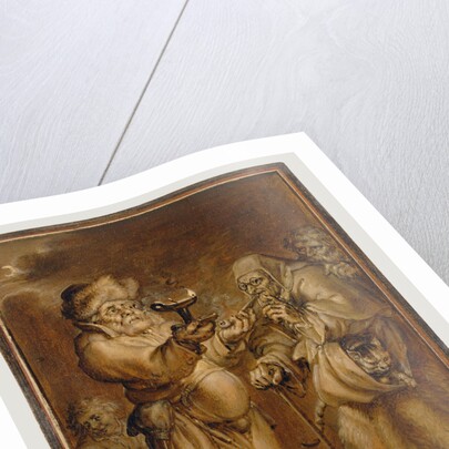 Moralizing Scene with an Old Woman and a Man by Adriaen van de Venne