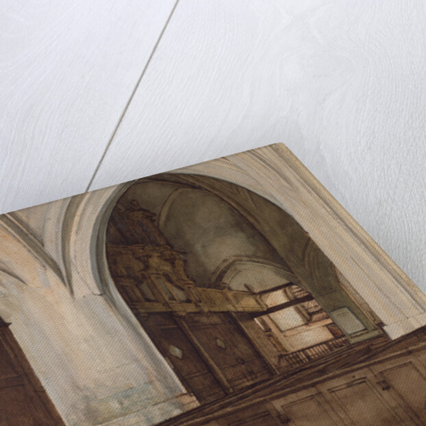 Interior of Abbey of Aramont by François Bonvin