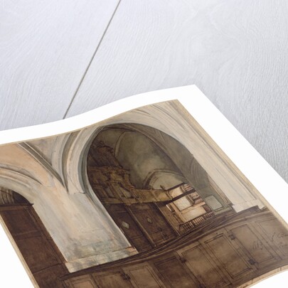 Interior of Abbey of Aramont by François Bonvin