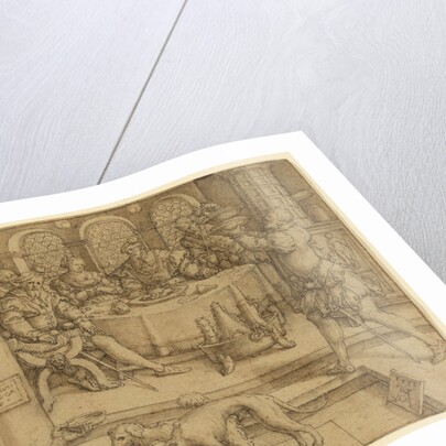 Lazarus Begging for Crumbs from Dives's Table by Heinrich Aldegrever