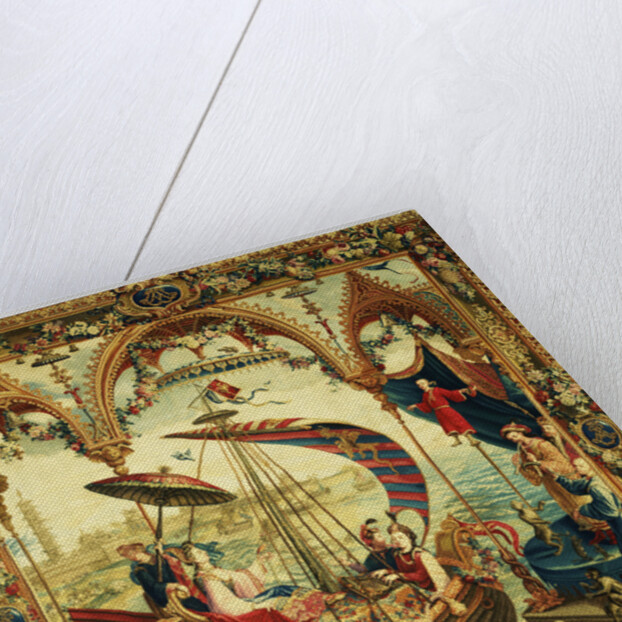 Tapestry: L'Embarquement de l'impératrice, from L'Histoire de l'empereur de la Chine Series by Anonymous